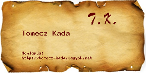 Tomecz Kada névjegykártya